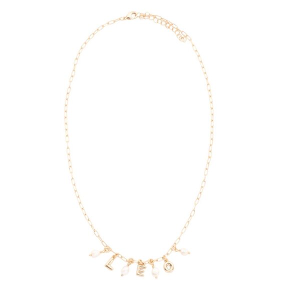 LUNA NORTE Gold/pearl Leo Gold And Pearl Charm Necklace - Picture 1 of 2